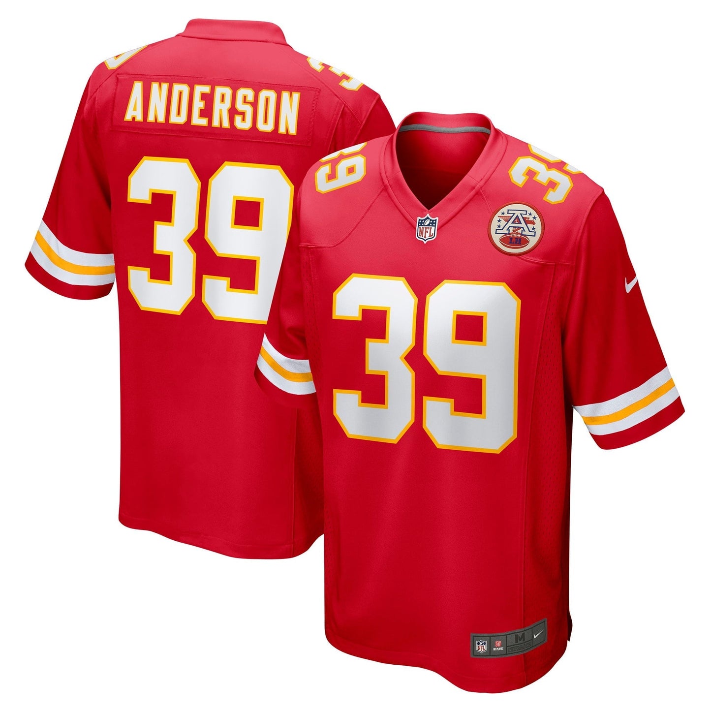 Men's Nike Zayne Anderson Red Kansas City Chiefs Player Game Jersey