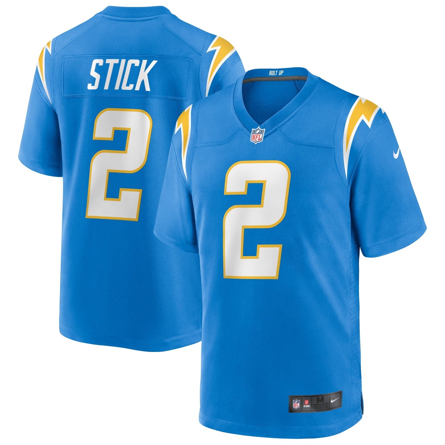 Men's Nike Easton Stick Powder Blue Los Angeles Chargers Game Jersey