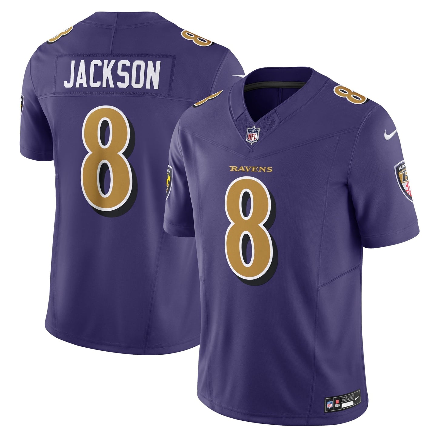 Men's Nike Lamar Jackson Purple Baltimore Ravens Vapor F.U.S.E. Limited Jersey