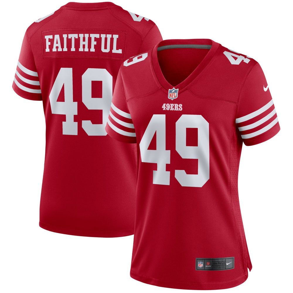 Women's Nike Faithful 49 Scarlet San Francisco 49ers Player Game Jersey