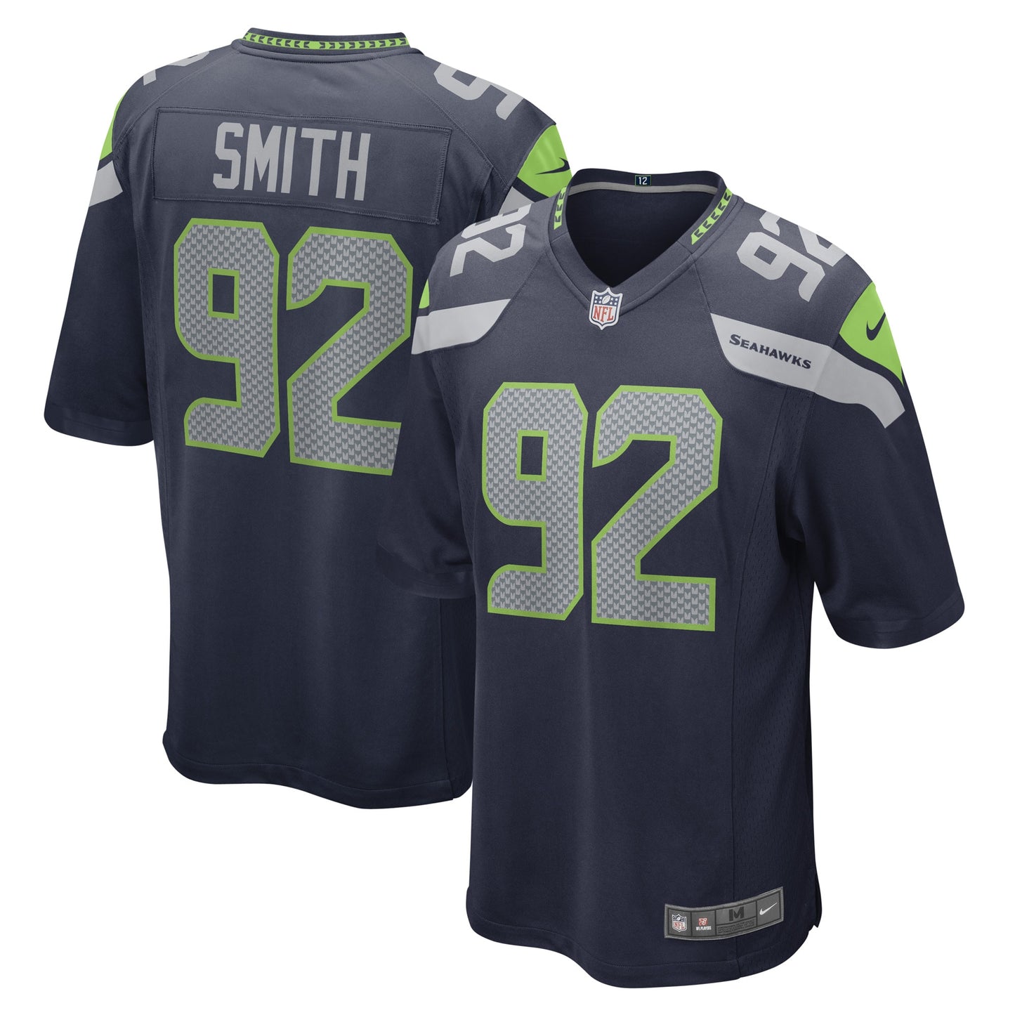 Tyreke Smith Seattle Seahawks Nike Game Player Jersey - College Navy