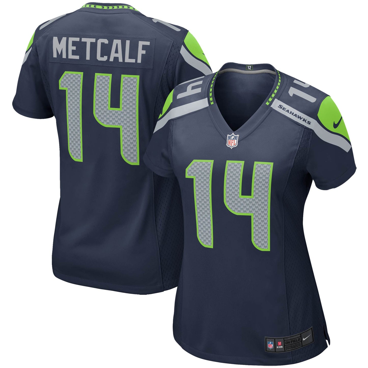 DK Metcalf Seattle Seahawks Nike Women's Game Player Jersey - College Navy