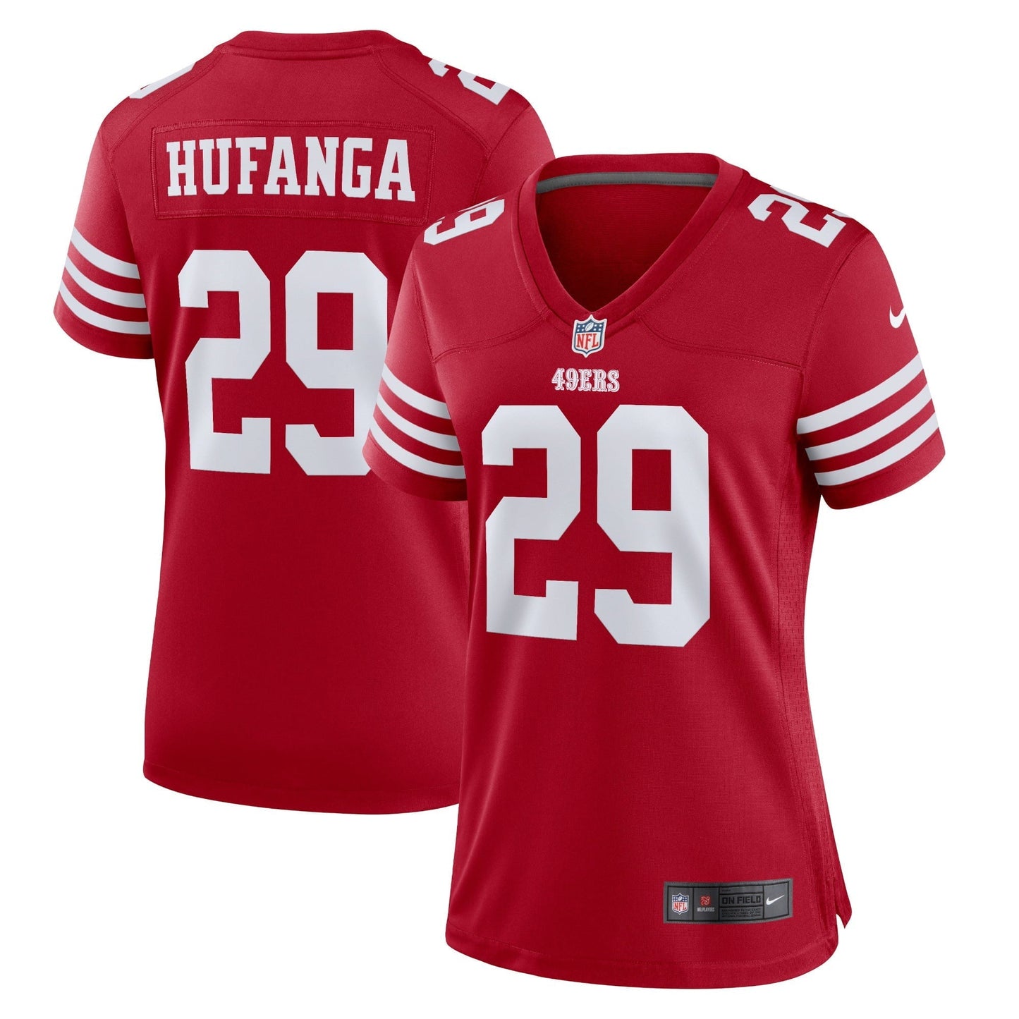 Women's Nike Talanoa Hufanga Scarlet San Francisco 49ers Game Player Jersey