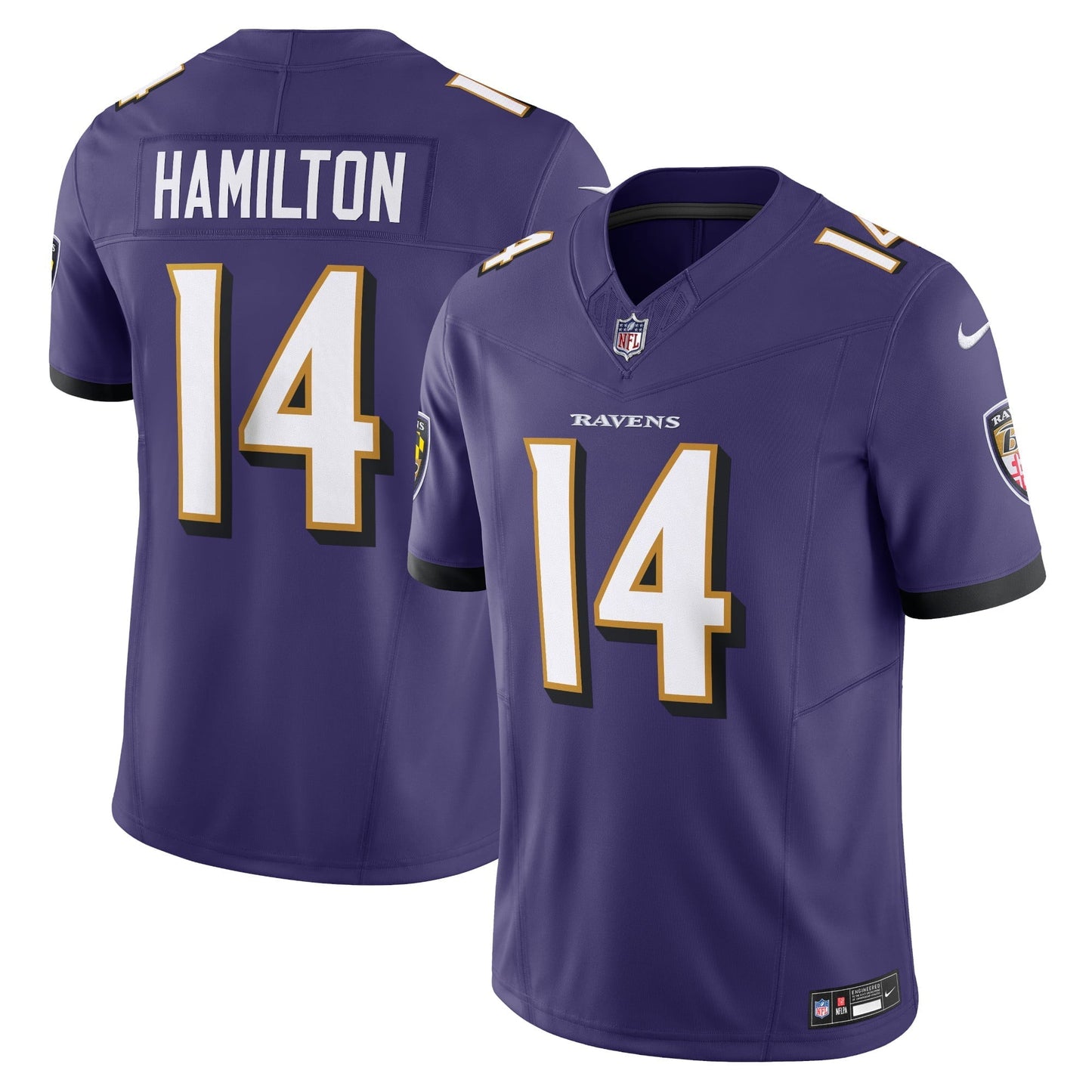 Men's Nike Kyle Hamilton Purple Baltimore Ravens Vapor F.U.S.E. Limited Jersey