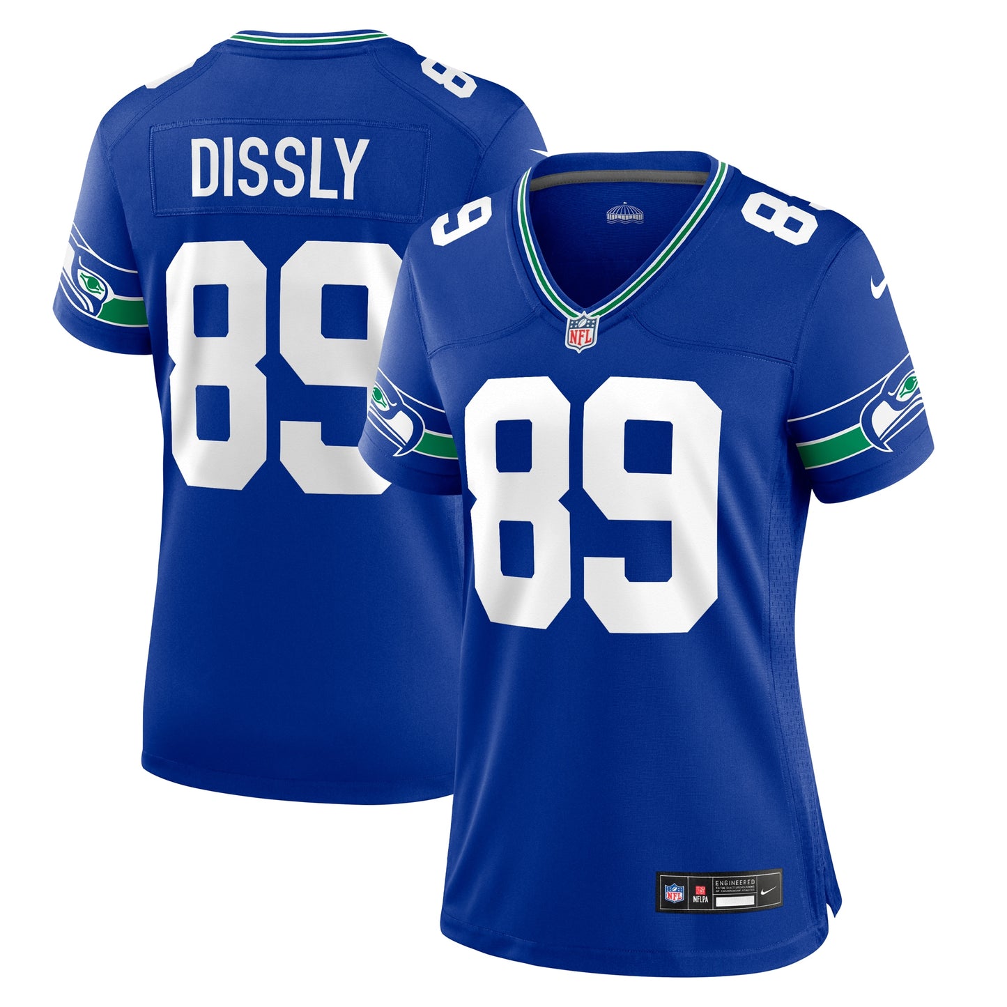 Will Dissly Seattle Seahawks Nike Women's Throwback Player Game Jersey - Royal