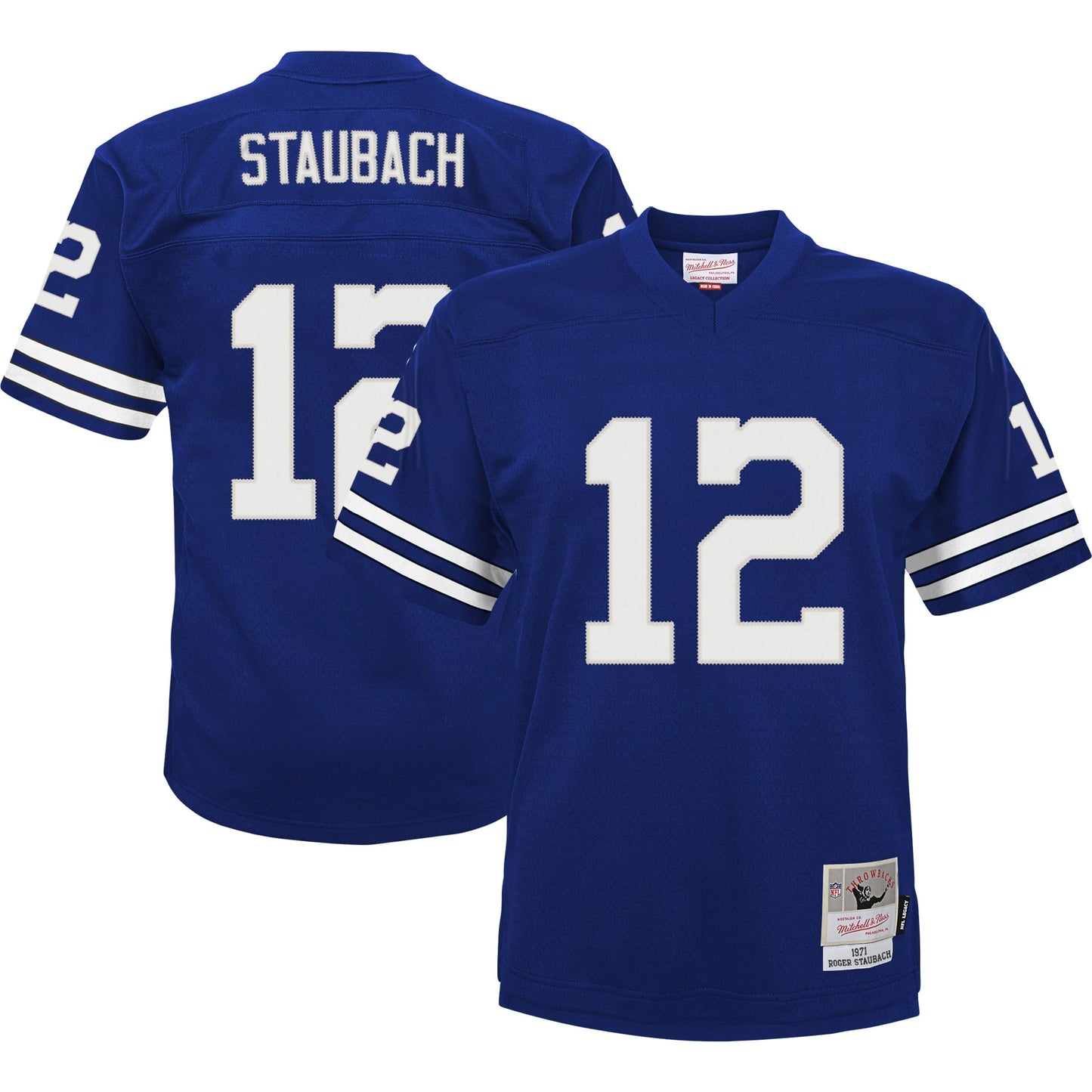 Roger Staubach Dallas Cowboys Mitchell & Ness Youth Retired Player Legacy Jersey - Navy