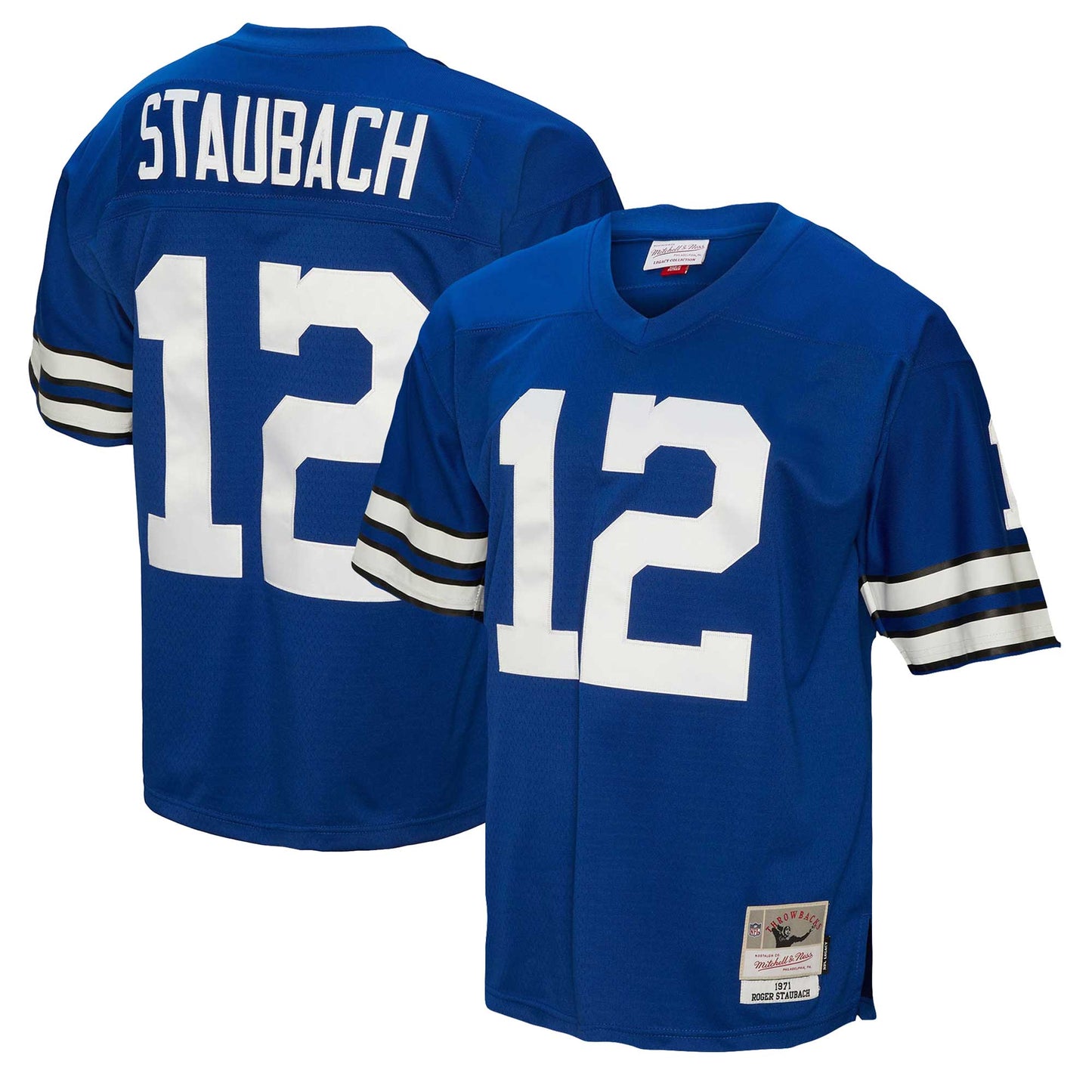 Roger Staubach Dallas Cowboys Mitchell & Ness Big & Tall 1971 Legacy Retired Player Jersey - Navy