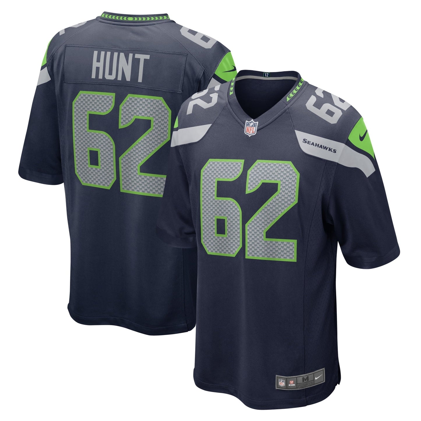Men's Nike Joey Hunt College Navy Seattle Seahawks Home Game Player Jersey