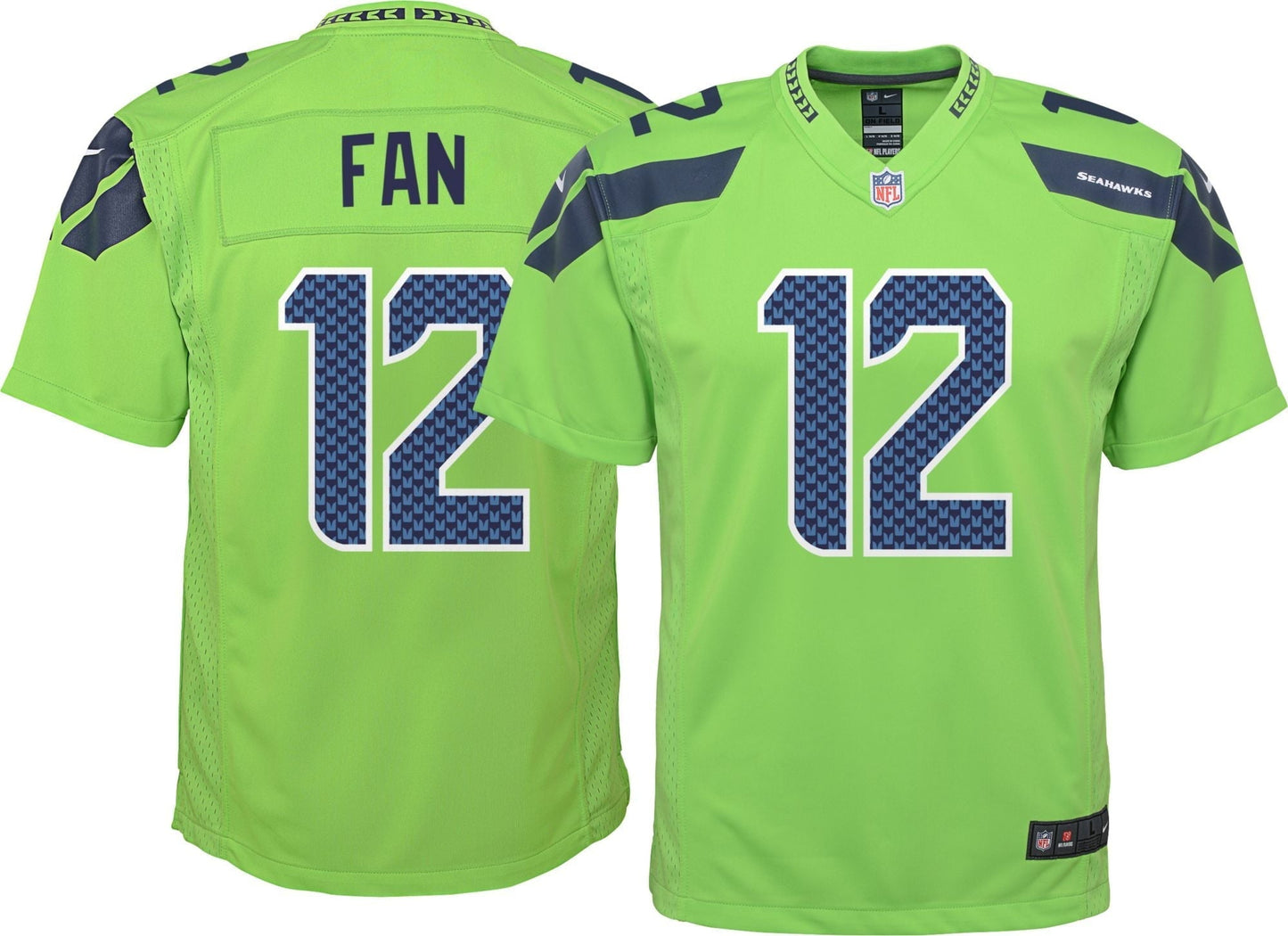Nike Youth Color Rush Game Jersey Seattle Seahawks Fan #12