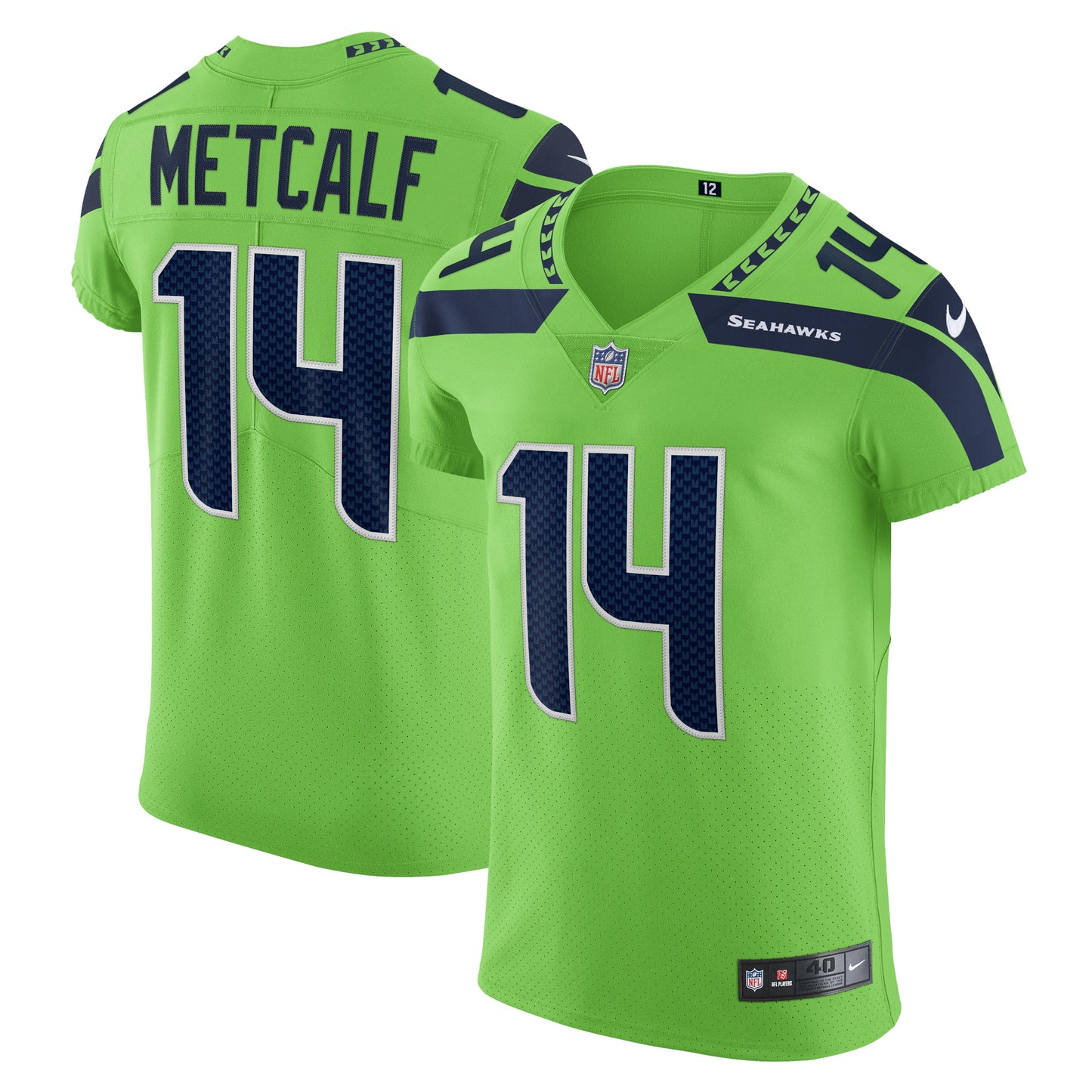 DK Metcalf Seattle Seahawks Nike Alternate Vapor Elite Player Jersey - Neon Green