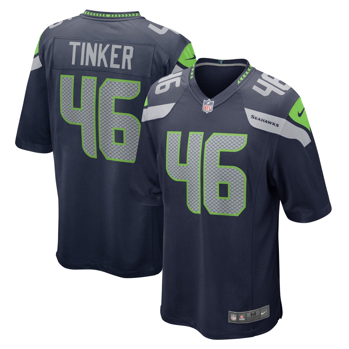 Carson Tinker Seattle Seahawks Nike Home Game Player Jersey - College Navy