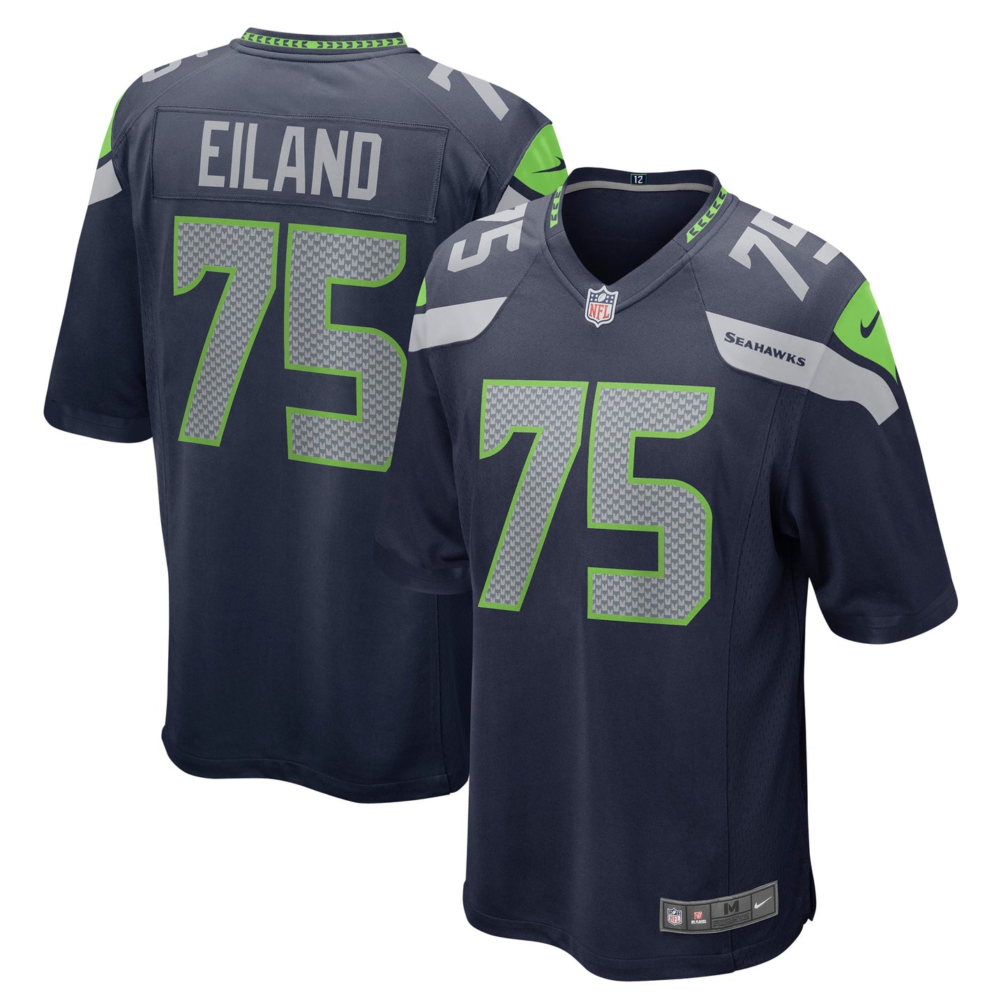 Greg Eiland Seattle Seahawks Nike Game Jersey - College Navy